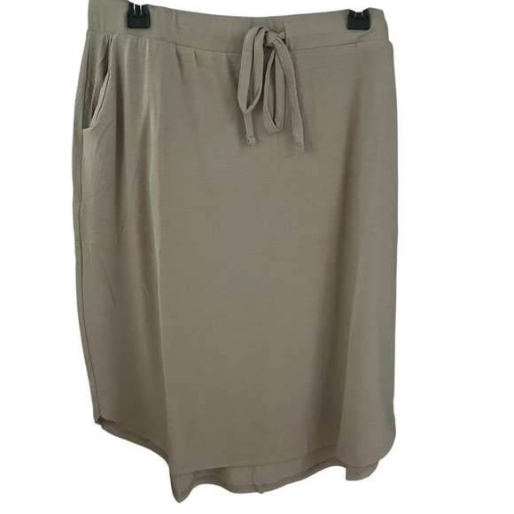 Women’s Mocha Plus Tulip Hem Drawstring Skirt With Side Pockets New 3X - Picture 3 of 8